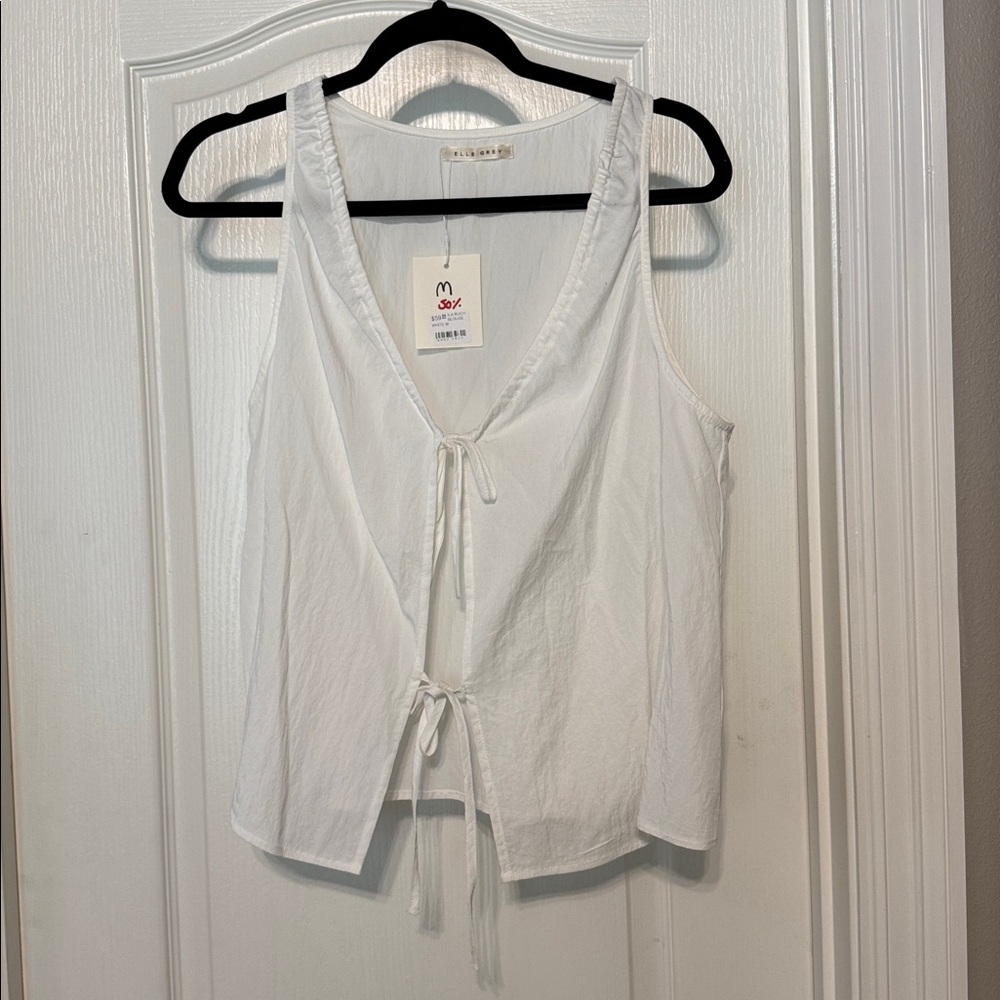 White Sleeveless Top
